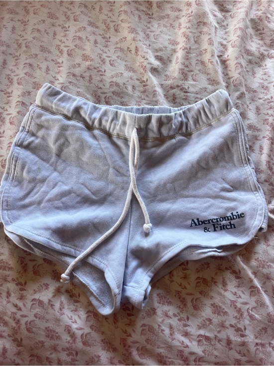 Abercrombie & Fitch Pants - Abercrombie & Fitch Light Blue Drawstring Athletic Shorts